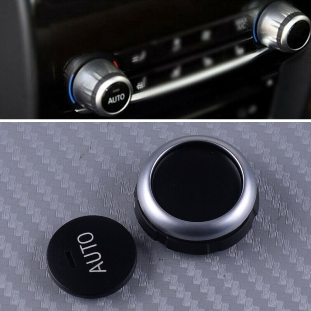 For-5 6 7 X5 X6 AC Climate Control Knobs Rotary Buttons Black+Silver