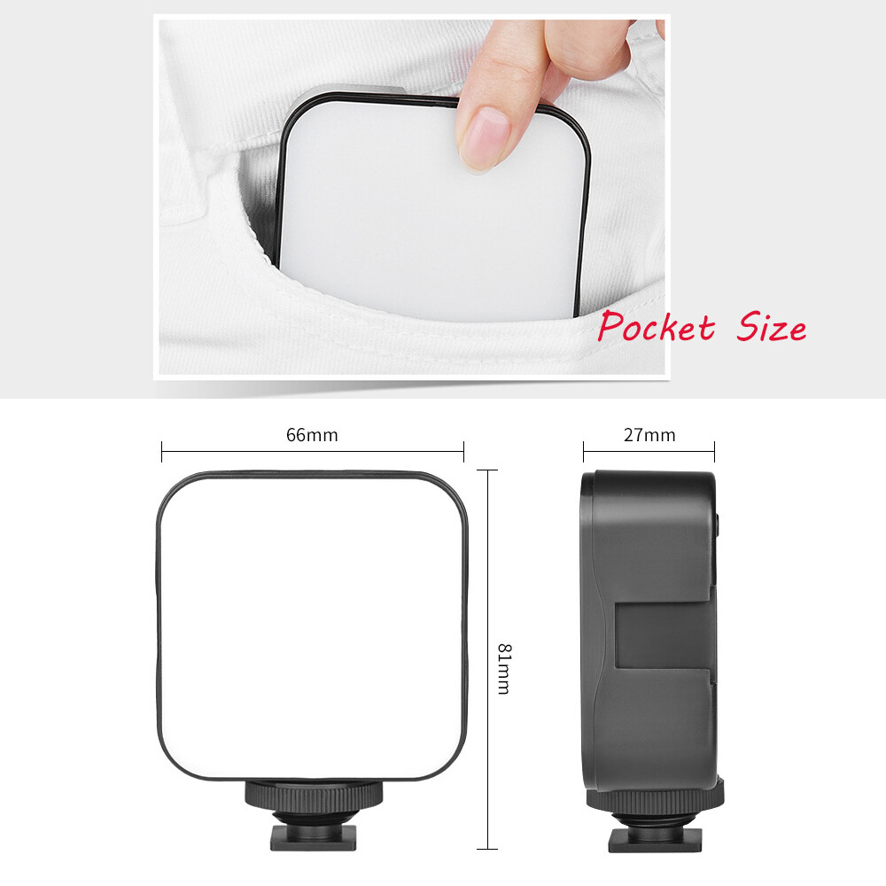 Andoer Mini Video Light Lamp+Handheld Smartphone Bracket Stabilizer Kit S2F2