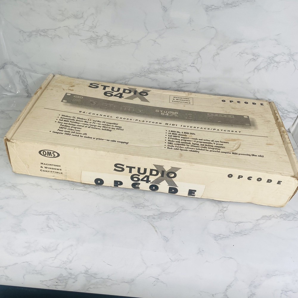 OPCODE STUDIO 64X 64-Channel Midi Interface Patchbay No Power Supply W/ Box
