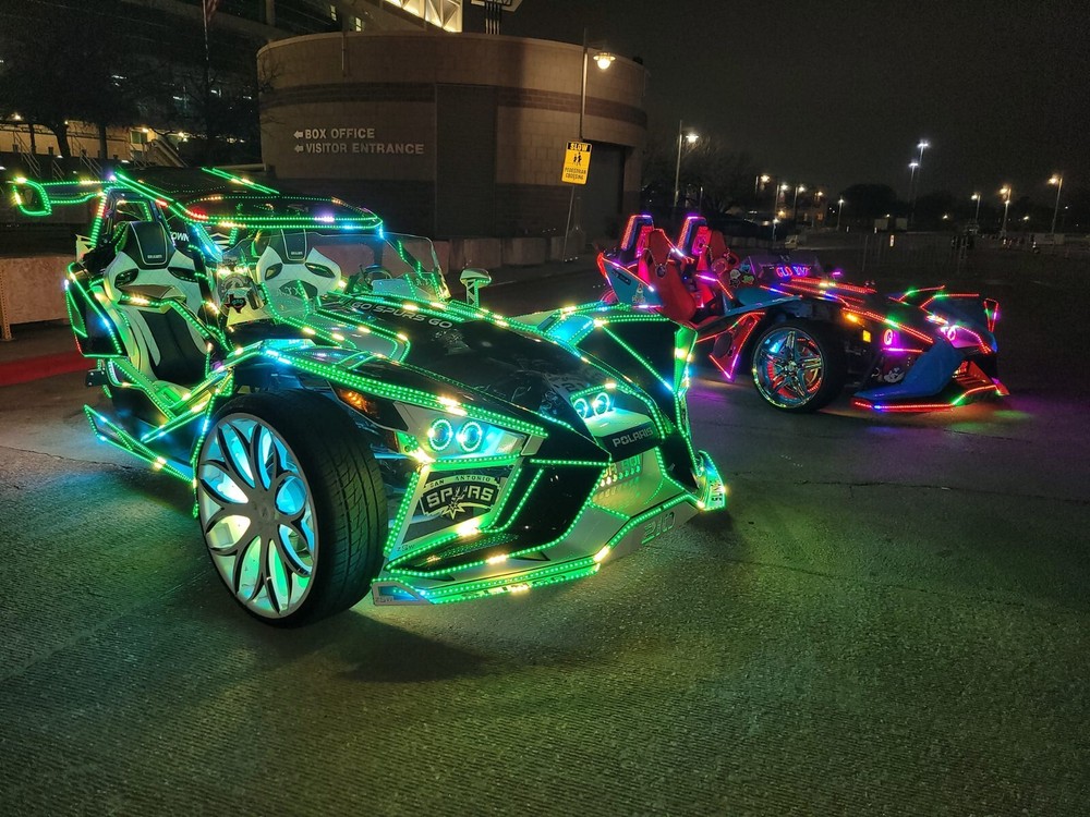 8PCS 4FT SET Single Row LED Chasing Flow IP68 LED Strips Lights Bluetooth+Remote