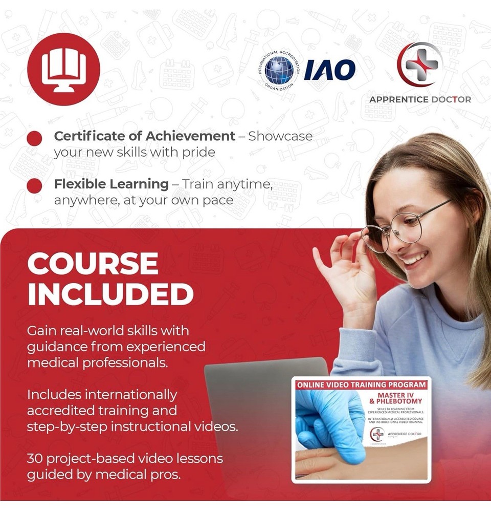 Apprentice Doctor Phlebotomy Practice Kit - Practice IV, Venipuncture, etc
