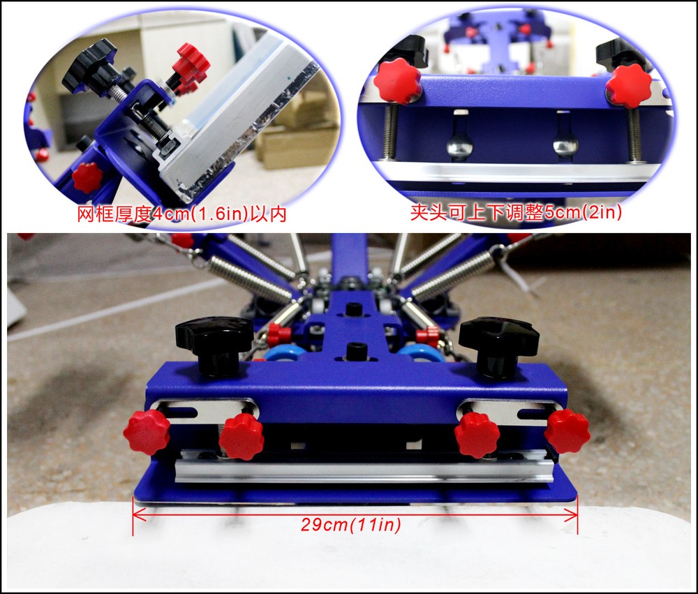 4 Color 1 Station Screen Printing Machine Micro-adjust Press Printer ROTARY