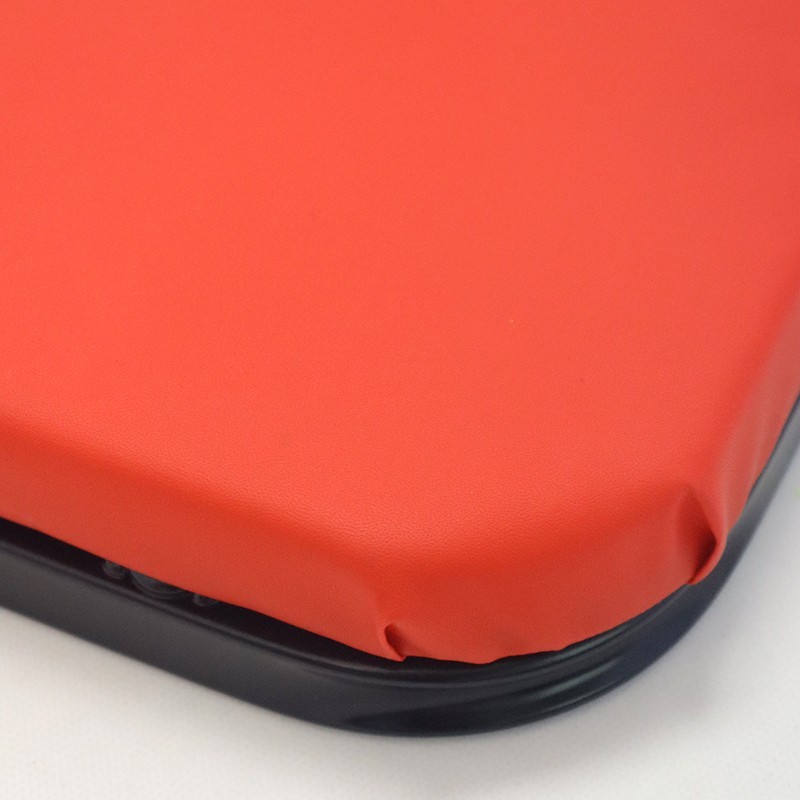 36" Z-Type Mechanic Creeper Seat Foldable 2-in-1 Garage Stool w/6 Wheels Red