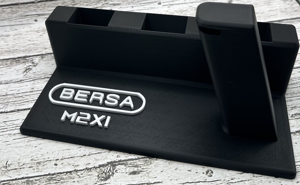 Custom Polymer Display Stand for Bersa M2XI – 3‑Mag Holders