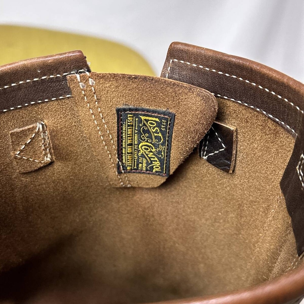 LOST CONTROL Boots Engineer Boots Leather Brown Size 9