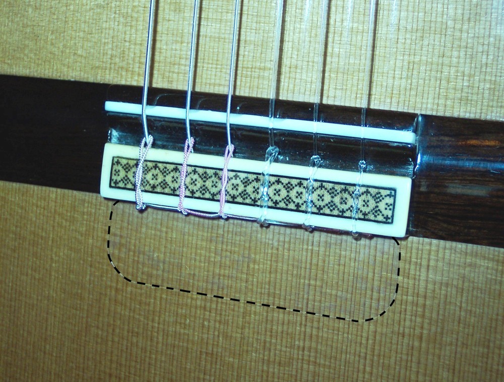 Classical Guitar Soundboard Protector- Rosette Tie-Guard > No String Dings