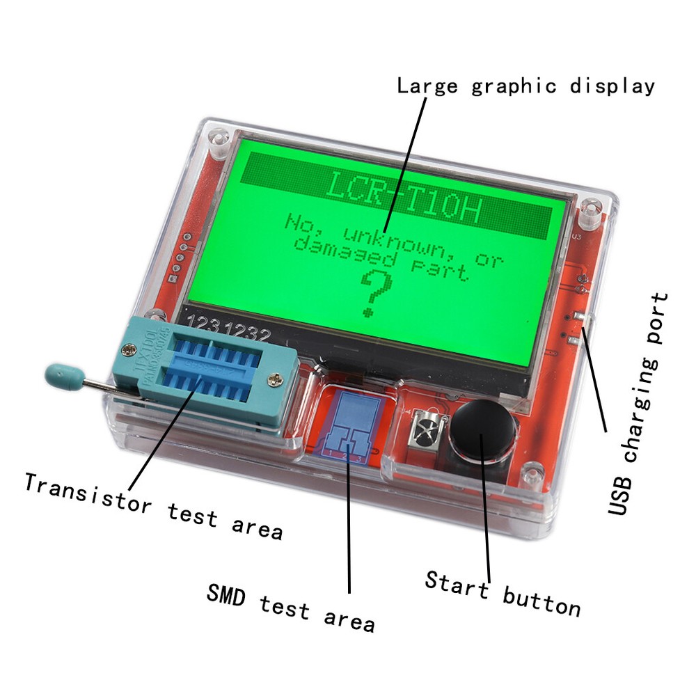 -T10H Transistor Meter Multi-Function Capacitance Resistance Tester G3Y2
