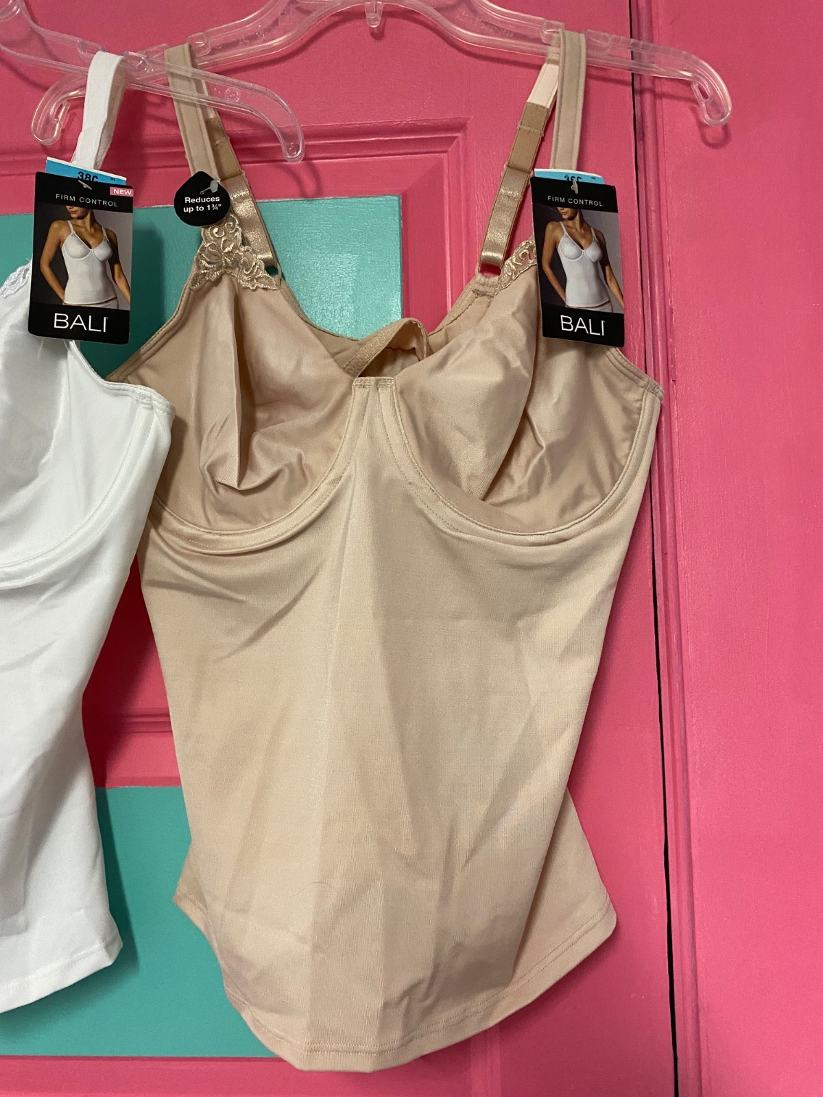 Bali Camisole Cami Minimizer Shapewear 36C or 38C Underwire Modest Style 8684