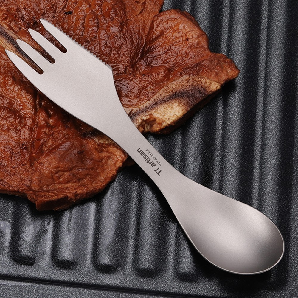 Versatile Spork Camping Practical Spoon Tableware Titanium Ultralight Utensils