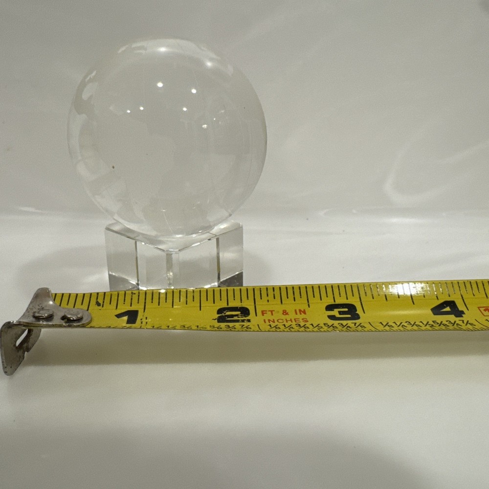 Vintage Etched Glass Globe On Square Base