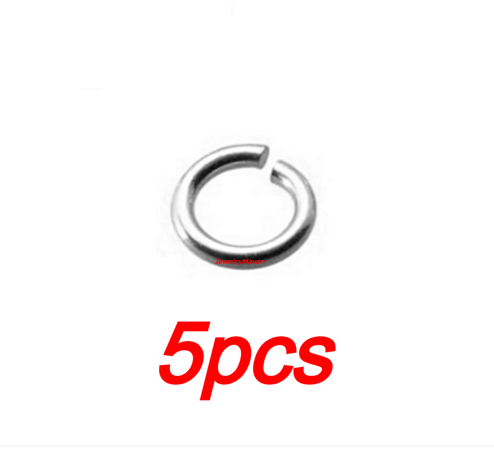 (5) ***TINY*** 2.25mm OD 1mm ID Solid PLATINUM 950 24ga gauge Open Jump Ring US