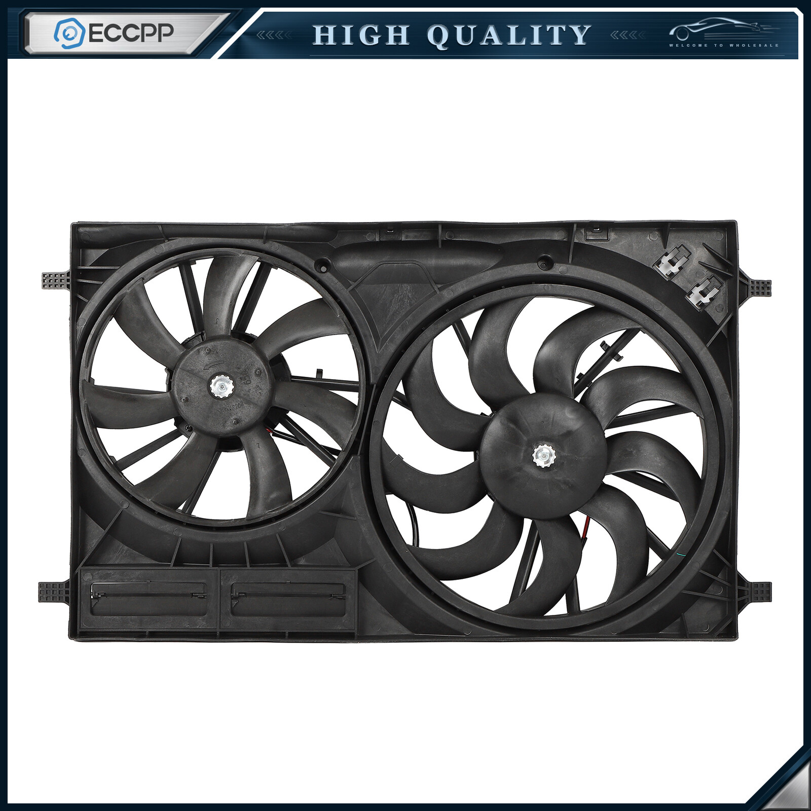 Electric Radiator Condenser Fan Assembly For 2015-2021 2022 2023 Ford Transit