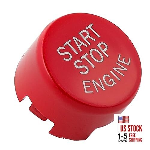 Red Engine Start Stop Switch Push Button Replace Cover for BMW 1 2 3 4 5 6 7