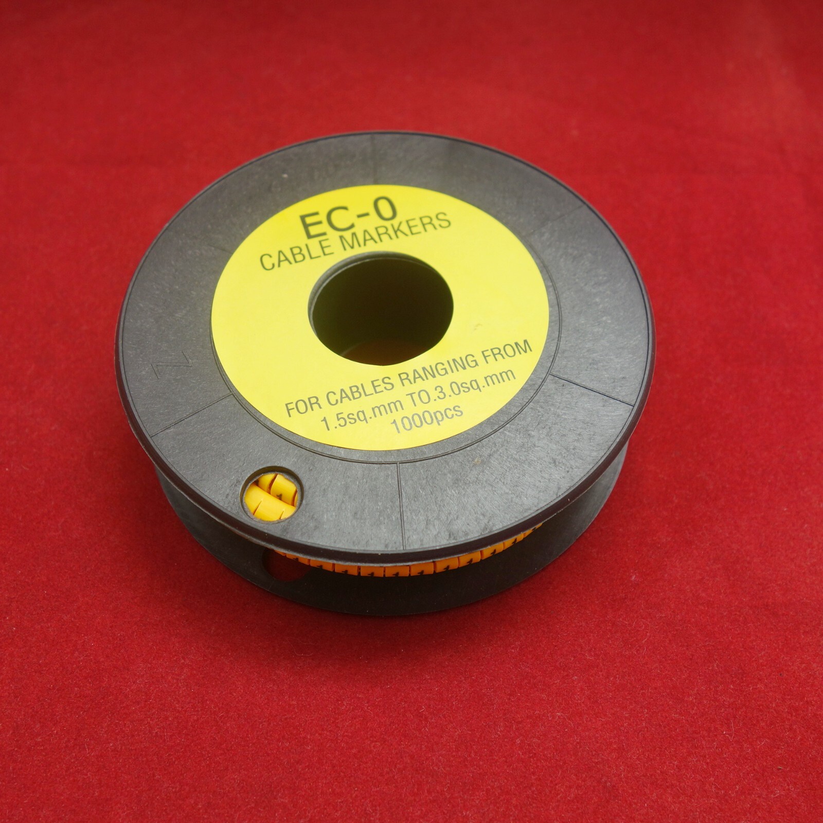 1Roll EC-0 Cable Markers 1000pcs For 0.75-3mm2 wire Number 0-9 soft PVC
