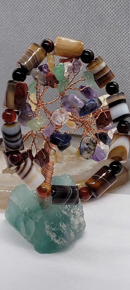Coffee Lace Agate 8mm Bracelet