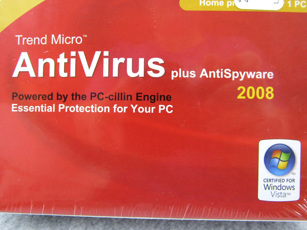 TREND MICRO Antivirus plus AntiSpyware 2008 CD ~ WIndows Vista SEALED!