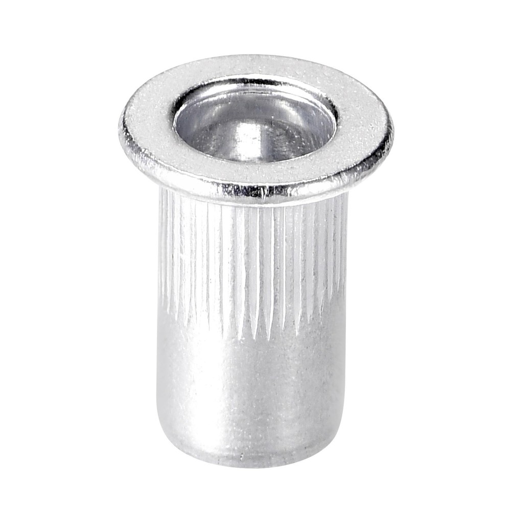 #10-24 Rivet Nuts Aluminium Alloy Knurled Flat Head Threaded Insert Nut 50pcs