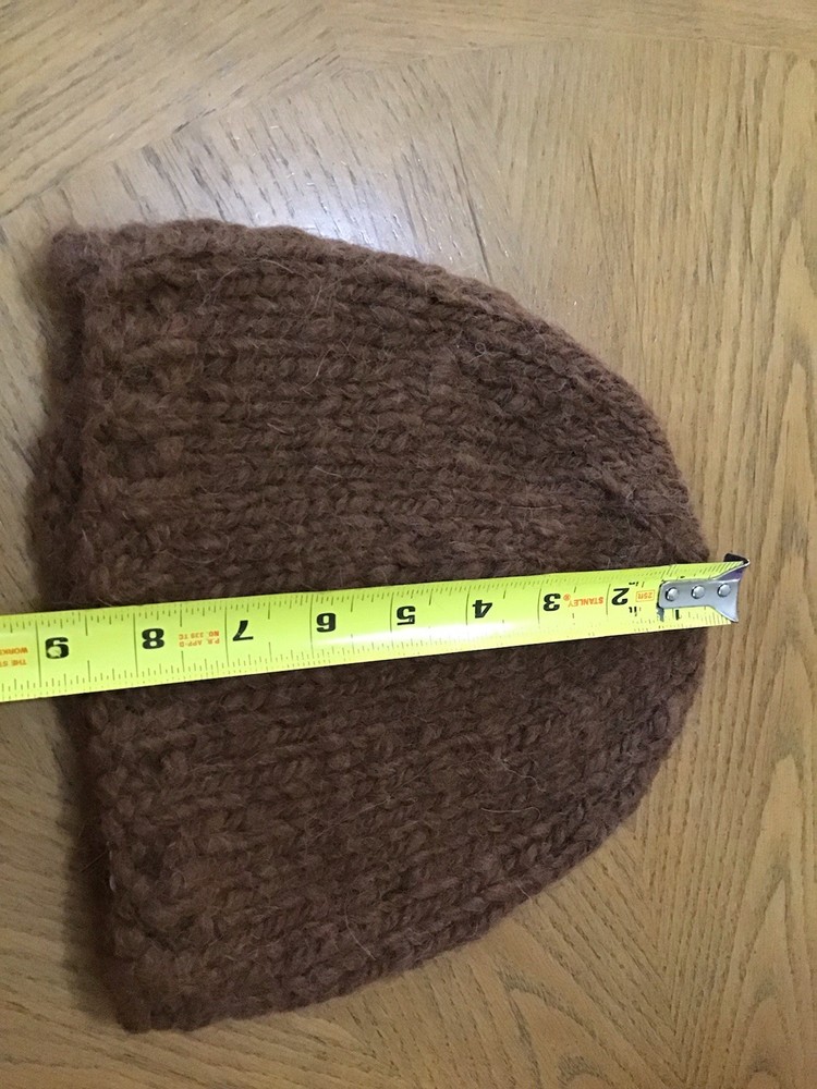 Brown Alpaca Crocheted Handmade Skull Cap