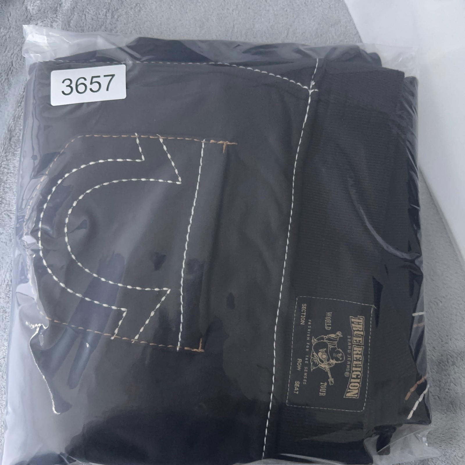 True Religion Flare Sweat Pants Joey Mid Rise Big T Black Women Size XL