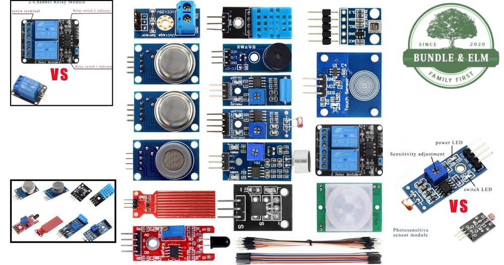 Complete 16-in-1 Sensor Kit for Smart Home Projects with Arduino Compatibility