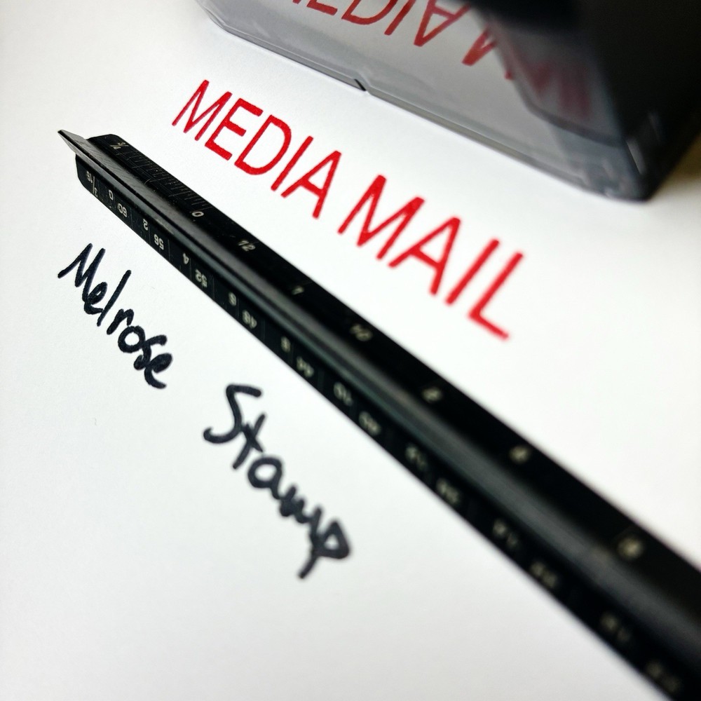 Media Mail Rubber Stamp Red Ink Self Inking Ideal 4913