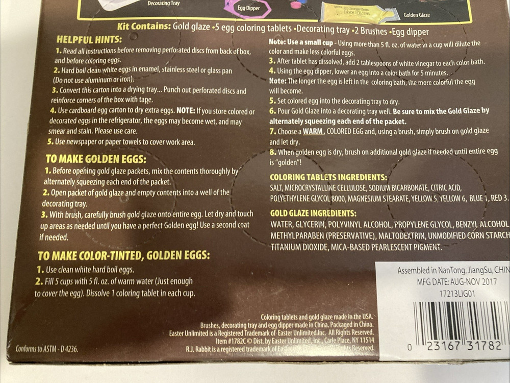 EGG COLORING DYE KIT - 24 KARAT - NIB - 3 BOXES