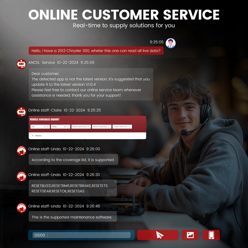 ANCEL DS100 Car OBD2 Scanner Diagnostic Tool ABS SRS Engine Code Reader EPB TPMS