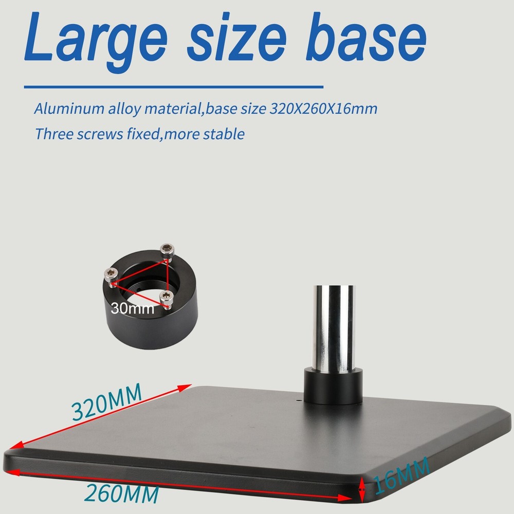 KOPPACE Microscope Bracket Base,Lens Aperture 50mm,Column height 350mm