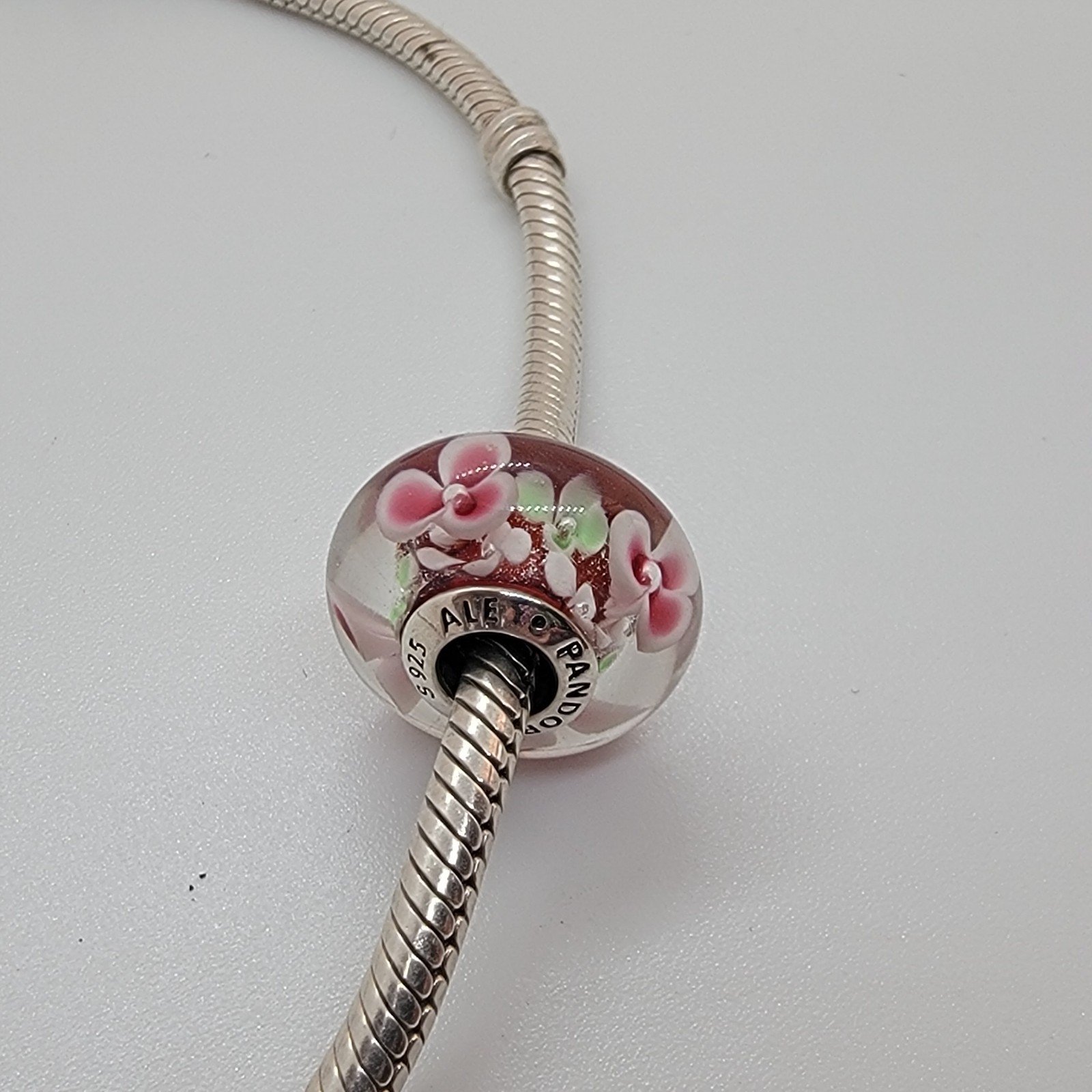 Pandora Garden Flowers Murano Glass Charm