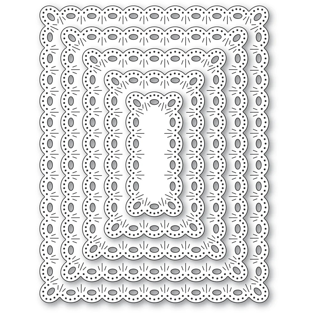 Memory Box Oval Eyelet Rectangle Frames Dies 94904