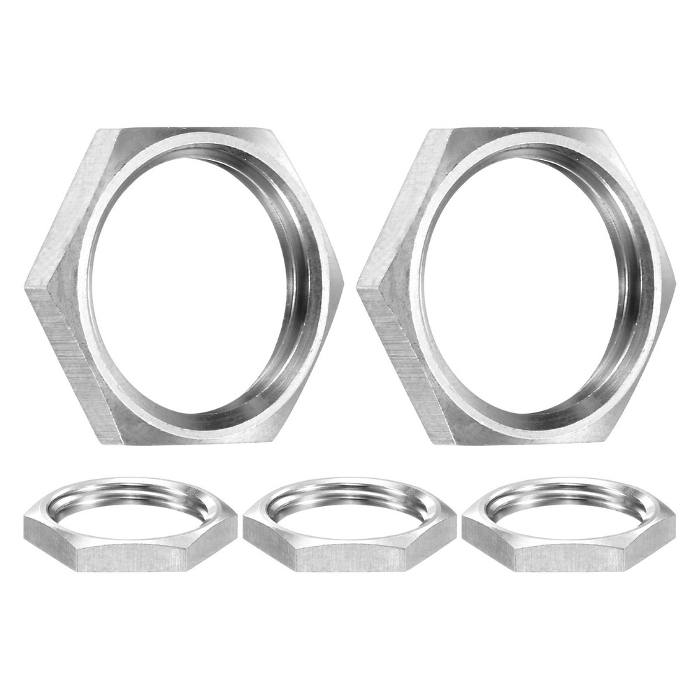 5-Pack Cast Pipe Fitting Hex Locknut, NPT1/2 Female Thread Hex Locking Nut