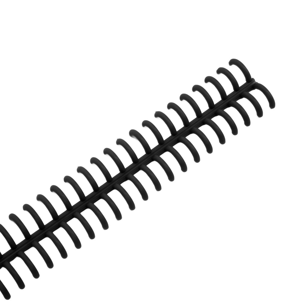 10PCS 34 Hole Binding Spine Split Loose Leaf Rings Binding Loop 12mm(Black )