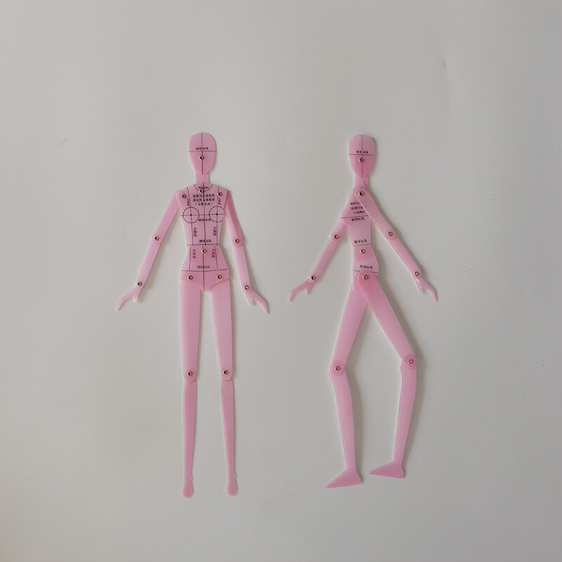 Template Ruler Sewing Humanoid Patterns Design Lightweight Garment Models