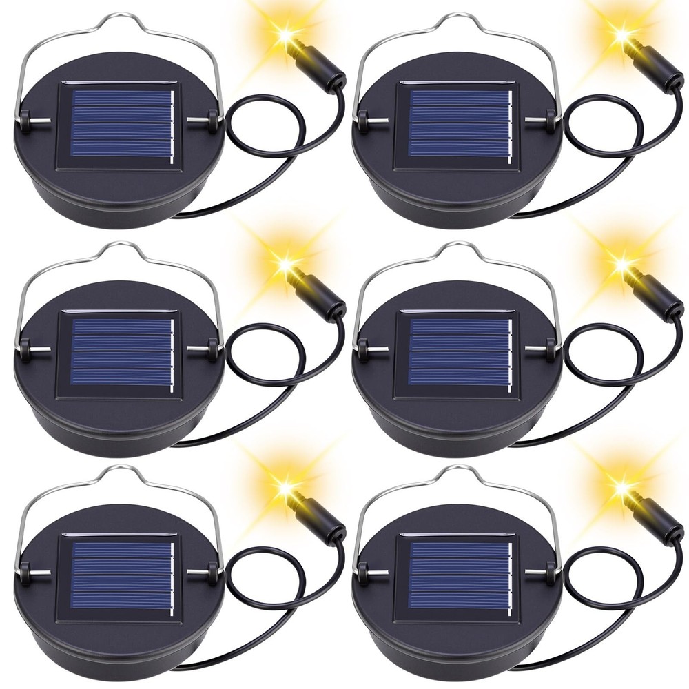 Kingdder 6 Pack Solar Light Replacement Top Parts ( 3 Inch) Small Replacement...