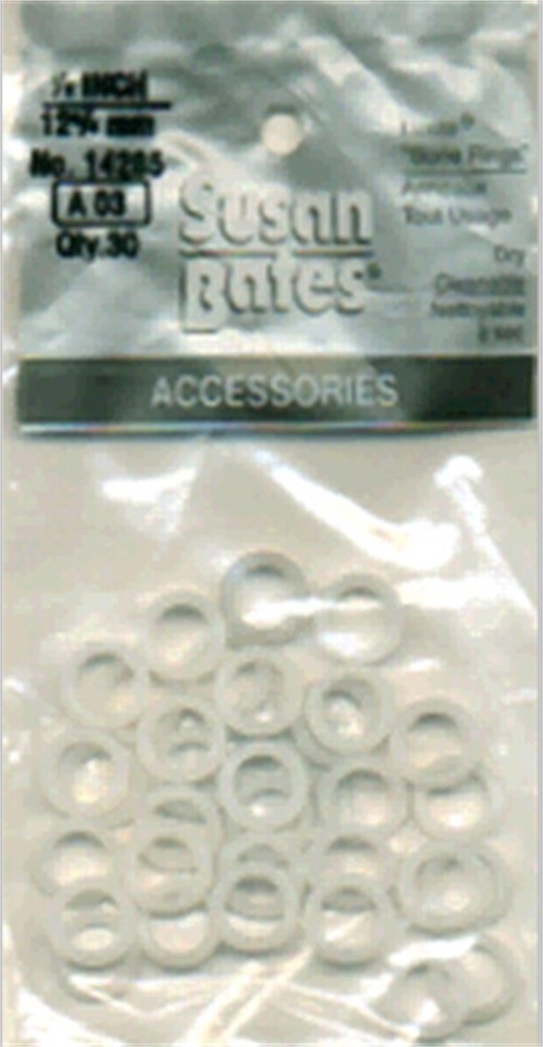 Susan Bates 14285-1/2 Plastic Bone Rings-.5" 30/Pkg