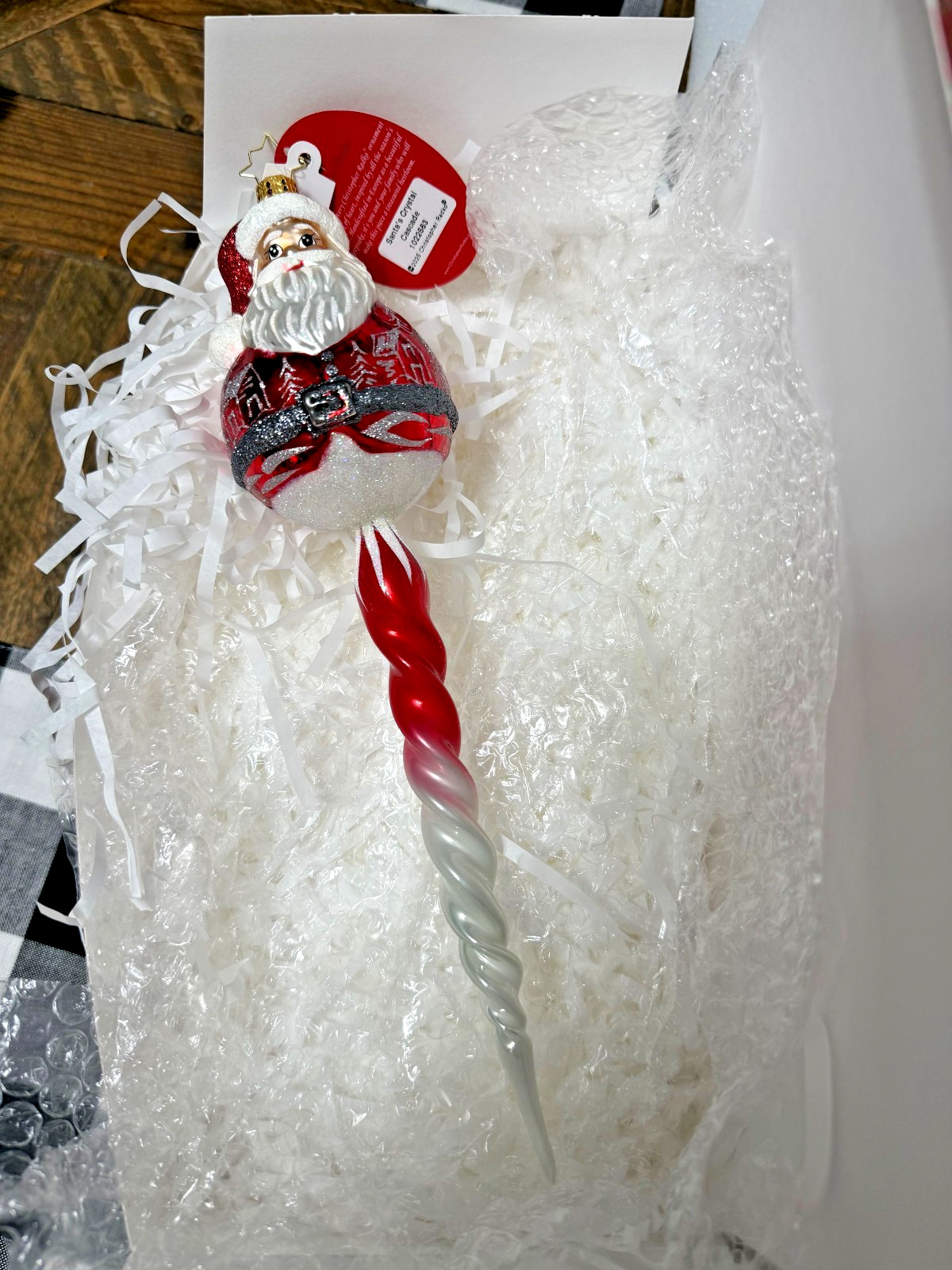Christopher Radko "Santa's Crystal Cascade" Santa Icicle Ornament