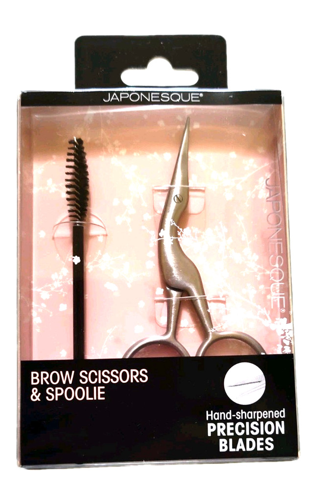JAPONESQUE Brow Scissors & Spoolie Set Hand-Sharpened Precision Blades