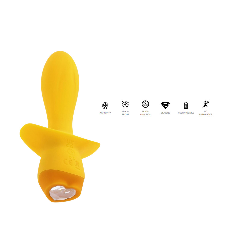 Rechargeable Waterproof Silicone Vibrating Butt Plug Multi-Speed Anal Vibrator