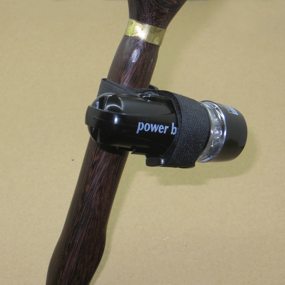 Walking Stick Cane Strap Handle Black LED Light Adjustable fixed