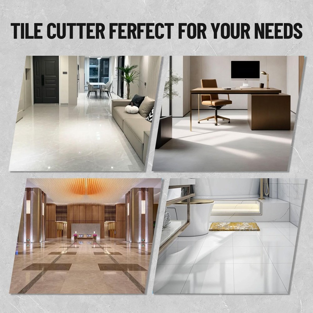 24" Manual Tile Cutter Cutting Machine Single Rails Precise Tile Cutter Tools US