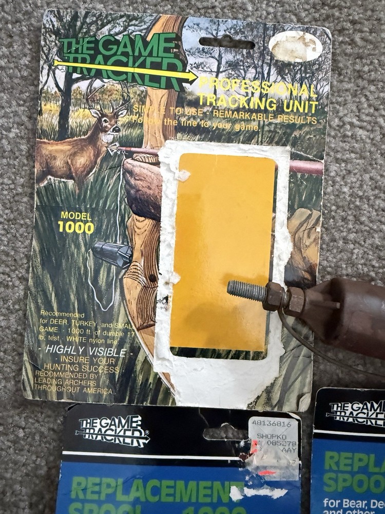 Game Tracker 1000 Unit Spooled Up Plus 2 Additional Spools- New Old Stock