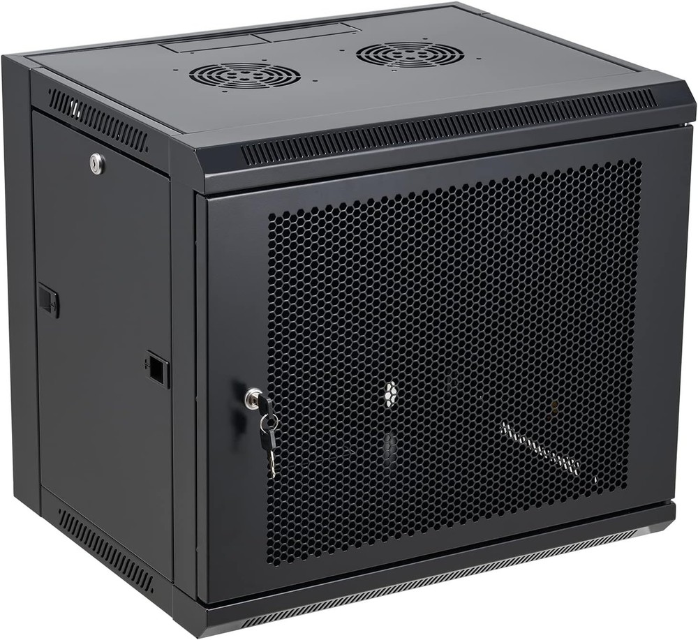 9U Wall Mount Server Cabinet - Secure Locking Network Rack, Heavy Duty Design
