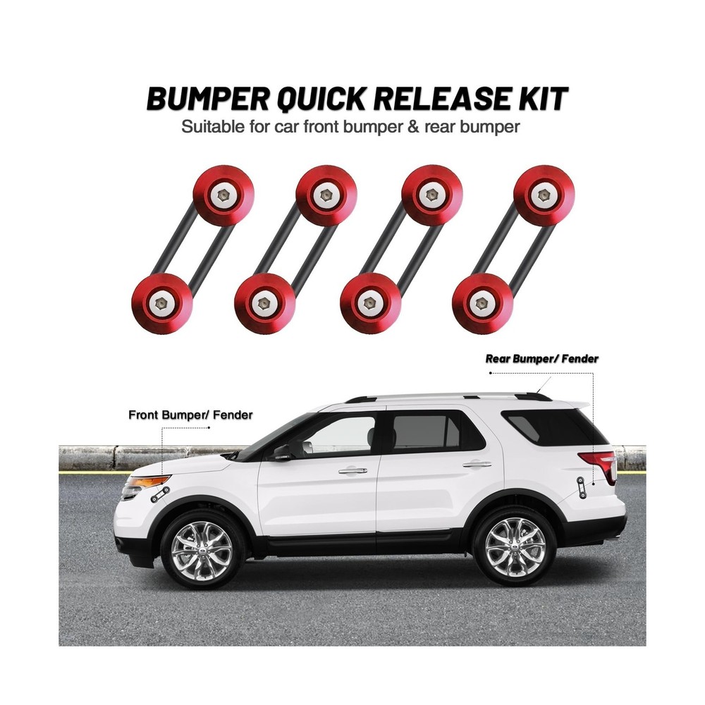 Tongze Bumper Quick Release Kit, 4 Sets Quick Release Bumper Clips Fasteners ...