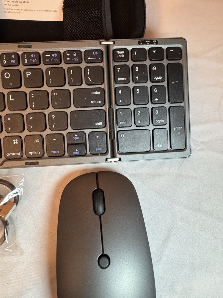 Foldable Bluetooth Keyboard & Mouse Set – Wireless Travel Combo for Laptop/Table