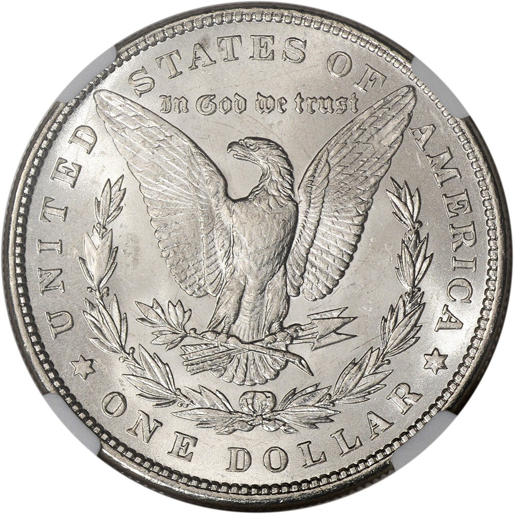 1880 US Morgan Silver Dollar $1 - NGC Brilliant Uncirculated