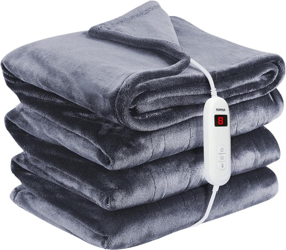 10 Level Heating Blanket Fast Electric Heated Throw Humanized Soft Flannel 50x60