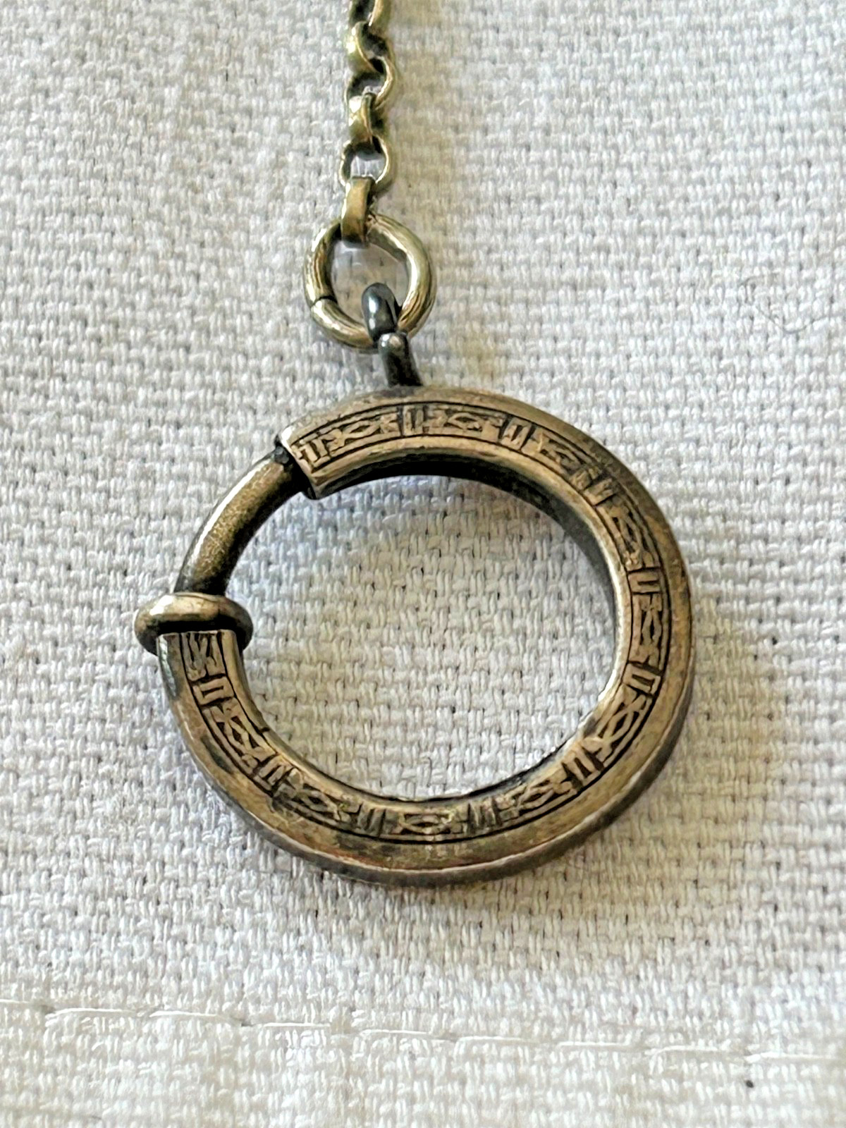 Vintage Signed SWANK Pocket Watch Chain with Slide