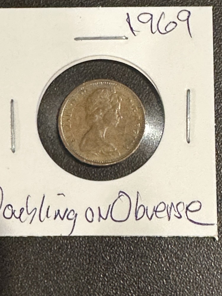 l969 Canadian Cent, double Obverse.