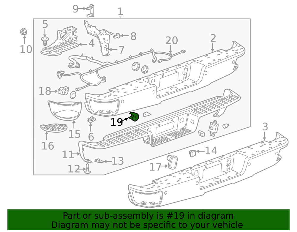 Genuine GM Park Sensor Bracket 84167343