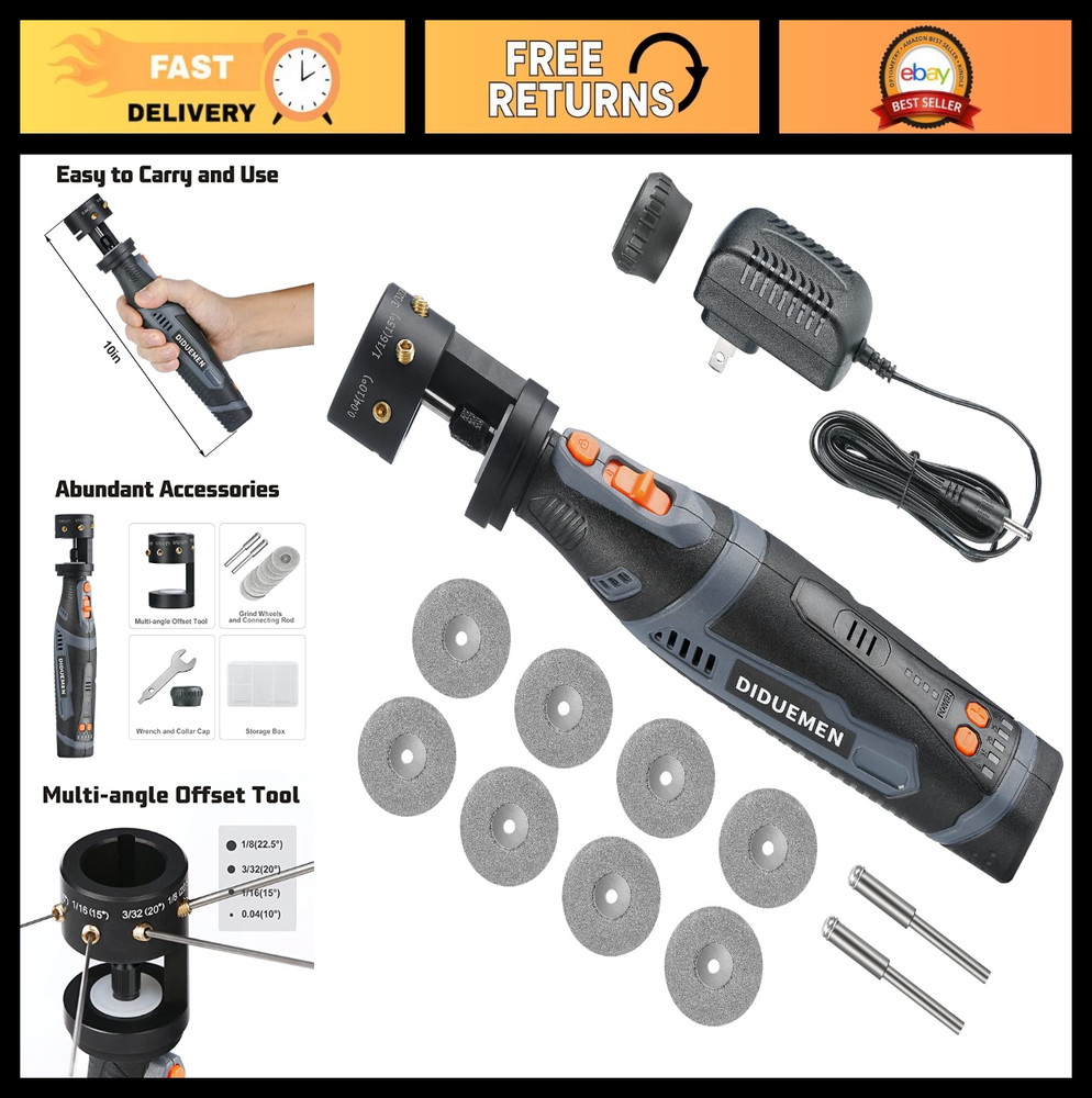 8V Handheld Tungsten Electrode Sharpener for TIG Welding - Rotary Tool with Flat